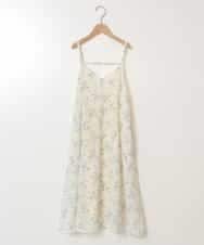 KJEFS41039 a.v.v KIDS(アー・ヴェ・ヴェ) [100-130]花柄シフォンワンピース ホワイト