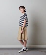 KJEFS42034 a.v.v KIDS(アー・ヴェ・ヴェ) [100-130]サイドリボンロゴ刺繍ドッキングワンピース グリーン