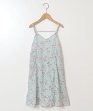 KJEFT41044 a.v.v KIDS(アー・ヴェ・ヴェ) [140-150]花柄シフォンワンピース ライトブルー