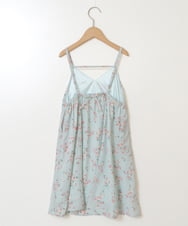 KJEFT41044 a.v.v KIDS(アー・ヴェ・ヴェ) [140-150]花柄シフォンワンピース ライトブルー