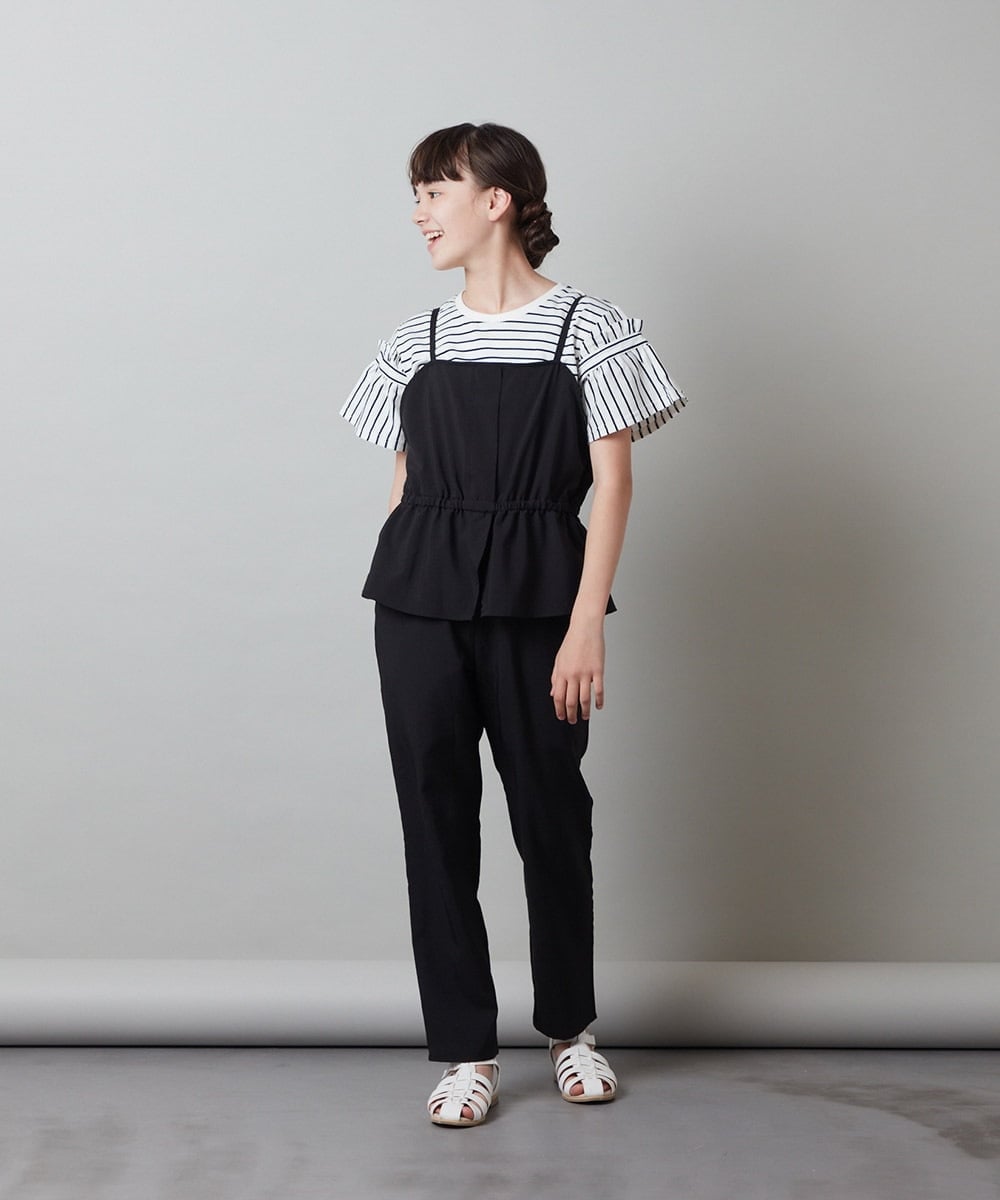 140-150]ぺプラムデザインサロペット(サロペット・オールインワン) KIDS(アー・ヴェ・ヴェ)｜イトキンオンラインストア