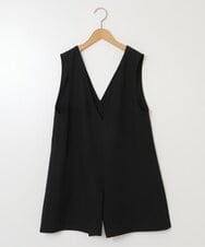 KJEFU44039 a.v.v KIDS(アー・ヴェ・ヴェ) [160]Vネックショートサロペット ブラック