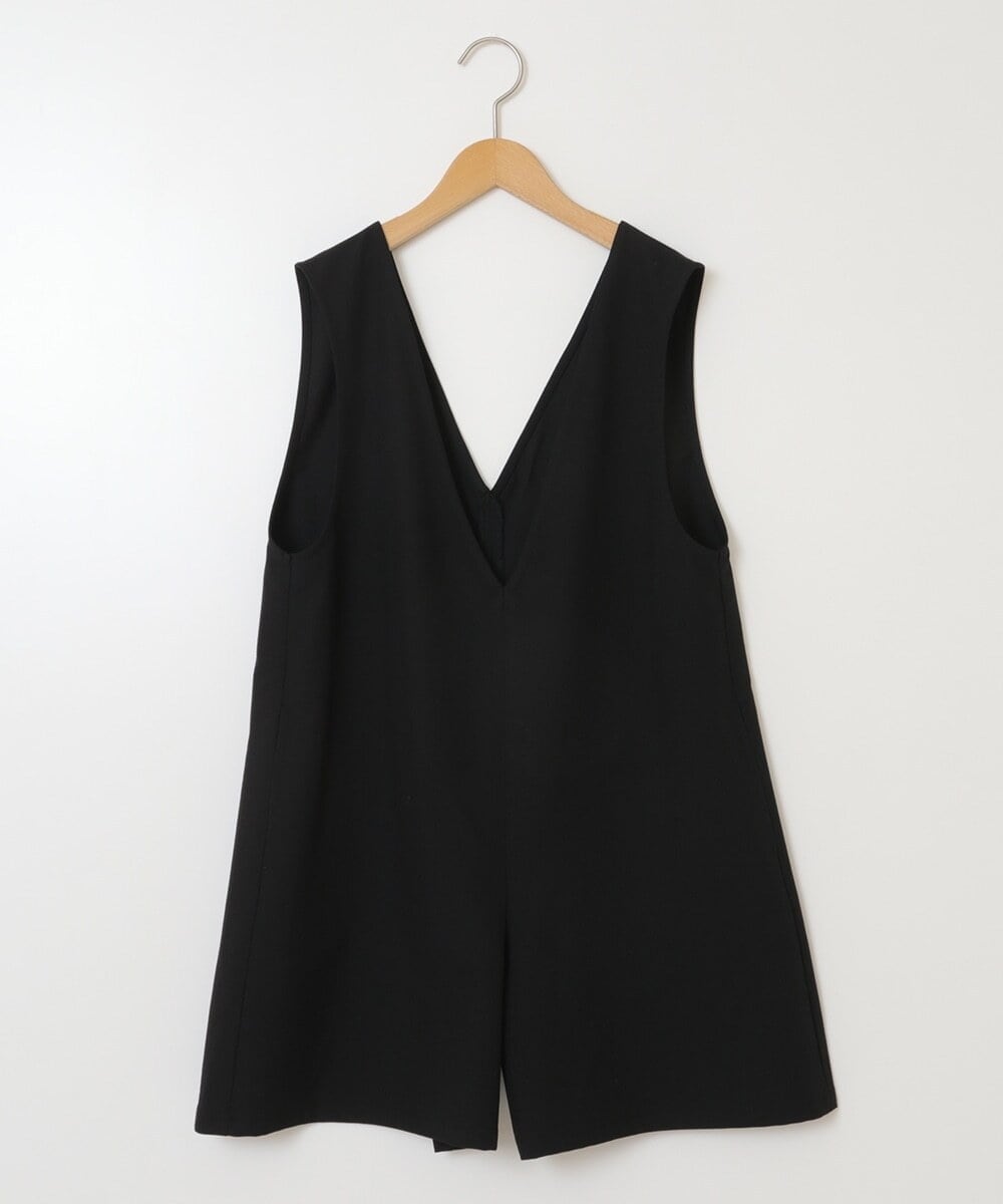 KJEFU44039 a.v.v KIDS(アー・ヴェ・ヴェ) [160]Vネックショートサロペット ブラック