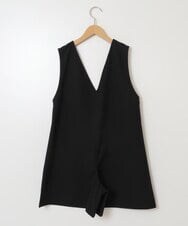 KJEFU44039 a.v.v KIDS(アー・ヴェ・ヴェ) [160]Vネックショートサロペット ブラック