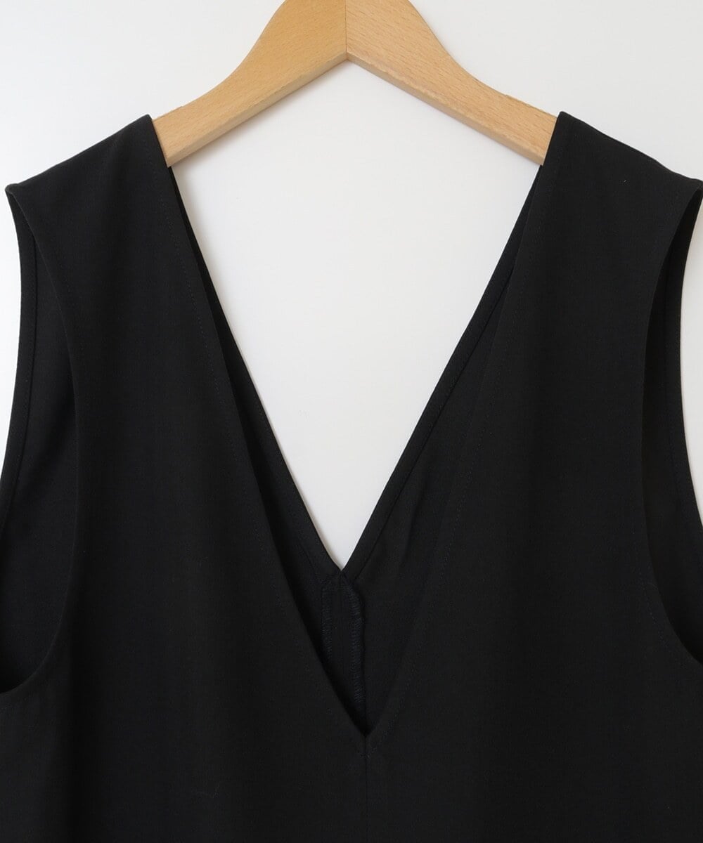 KJEFU44039 a.v.v KIDS(アー・ヴェ・ヴェ) [160]Vネックショートサロペット ブラック