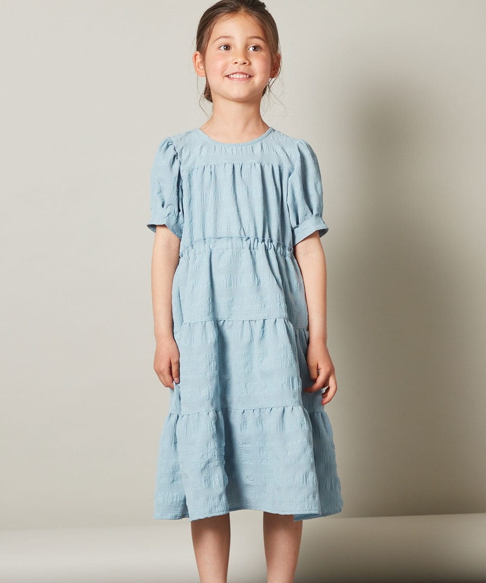 KJEFU46054 a.v.v KIDS(アー・ヴェ・ヴェ) [160]ティアードワンピース ブラック