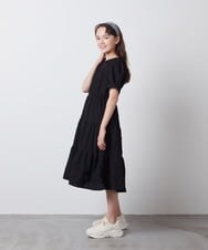KJEFU46054 a.v.v KIDS(アー・ヴェ・ヴェ) [160]ティアードワンピース ブラック