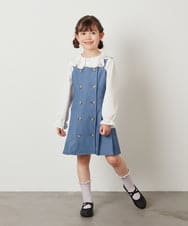 KJEFW43044 a.v.v KIDS(アー・ヴェ・ヴェ) [140-150]フロントボタンジャンスカ ブラック