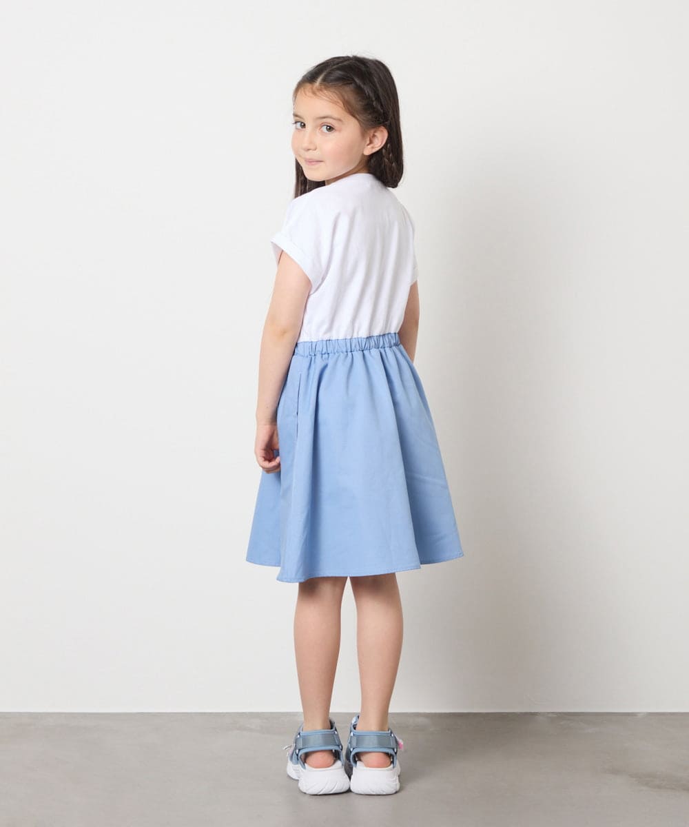 KJEGA80044 a.v.v KIDS(アー・ヴェ・ヴェ) [100-140]すみっコぐらしドッキングワンピース ライトブルー