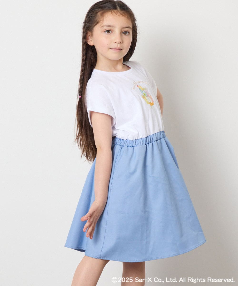 KJEGA80044 a.v.v KIDS(アー・ヴェ・ヴェ) [100-140]すみっコぐらしドッキングワンピース ライトブルー