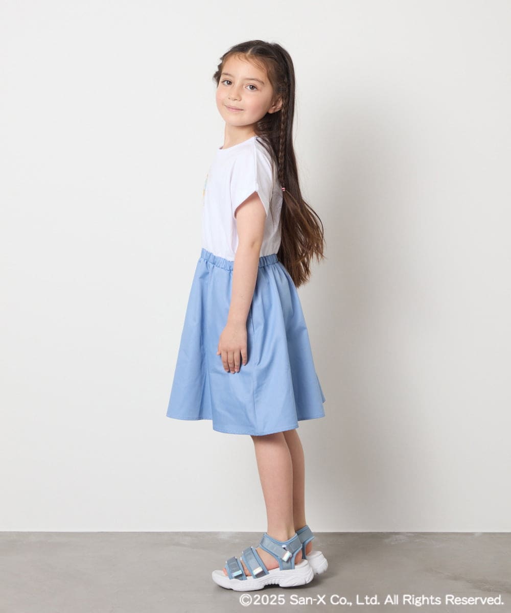 KJEGA80044 a.v.v KIDS(アー・ヴェ・ヴェ) [100-140]すみっコぐらしドッキングワンピース ライトブルー