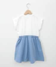 KJEGA80044 a.v.v KIDS(アー・ヴェ・ヴェ) [100-140]すみっコぐらしドッキングワンピース ライトブルー