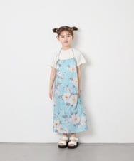 KJEGD91079 a.v.v KIDS(アー・ヴェ・ヴェ) [120-130]【WEB限定/2点セット/綿100％】簡単に着られるワンピース浴衣・兵児帯 ライトブルー