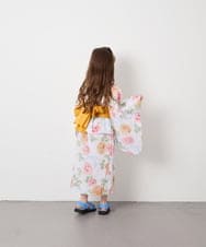 KJEGD91079 a.v.v KIDS(アー・ヴェ・ヴェ) [120-130]【WEB限定/2点セット/綿100％】簡単に着られるワンピース浴衣・兵児帯 アイボリー