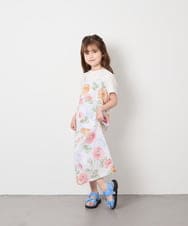 KJEGD91079 a.v.v KIDS(アー・ヴェ・ヴェ) [120-130]【WEB限定/2点セット/綿100％】簡単に着られるワンピース浴衣・兵児帯 アイボリー
