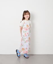 KJEGD91079 a.v.v KIDS(アー・ヴェ・ヴェ) [120-130]【WEB限定/2点セット/綿100％】簡単に着られるワンピース浴衣・兵児帯 アイボリー