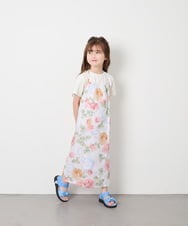 KJEGD91079 a.v.v KIDS(アー・ヴェ・ヴェ) [120-130]【WEB限定/2点セット/綿100％】簡単に着られるワンピース浴衣・兵児帯 アイボリー