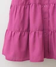 KJEGG31039 a.v.v KIDS(アー・ヴェ・ヴェ) [100-130]【イージーケア】前開きティアードワンピース[WEB限定サイズ] パープル
