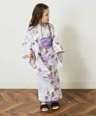 KJEGJ90079 a.v.v KIDS(アー・ヴェ・ヴェ) 【KIDS】【残りわずか】簡単に着られるゆかた・帯2点セット イエロー