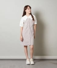 KJEGS32054 a.v.v KIDS(アー・ヴェ・ヴェ) [150-160]レイヤードジャンパースカート グリーン