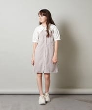 KJEGS32054 a.v.v KIDS(アー・ヴェ・ヴェ) [150-160]レイヤードジャンパースカート グリーン