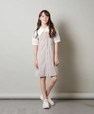 KJEGS32054 a.v.v KIDS(アー・ヴェ・ヴェ) [150-160]レイヤードジャンパースカート グリーン