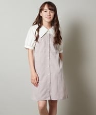 KJEGS32054 a.v.v KIDS(アー・ヴェ・ヴェ) [150-160]レイヤードジャンパースカート ライトグレー