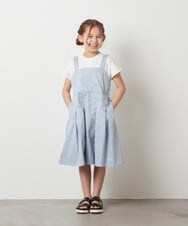 KJEGT02044 a.v.v KIDS(アー・ヴェ・ヴェ) [140-150]Ｔシャツドッキングワンピース ベージュ