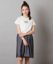 KJEGV01039 a.v.v KIDS(アー・ヴェ・ヴェ) [100-130]チュールスカートドッキングワンピース アイボリー