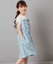 KJEGW22044 a.v.v KIDS(アー・ヴェ・ヴェ) [140-150]レースアップドッキングワンピース ラベンダー