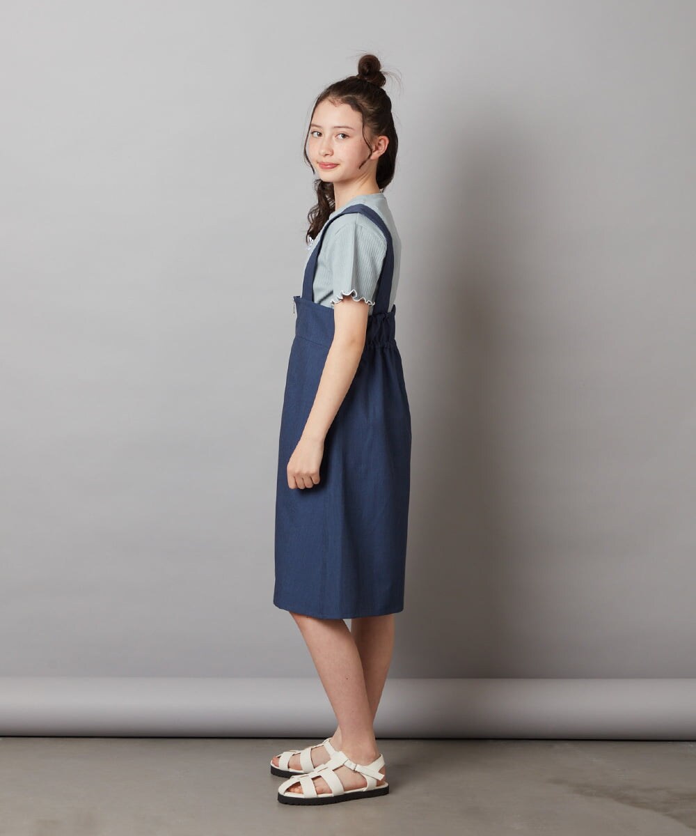 KJEGX02049 a.v.v KIDS(アー・ヴェ・ヴェ) [160]サスペンダー付きジャンパースカート ネイビー