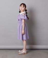 KJEGX41054 a.v.v KIDS(アー・ヴェ・ヴェ) [160]衿付オフショルワンピース ライトブルー