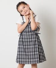 KJEHA20054 a.v.v KIDS(アー・ヴェ・ヴェ) [100-160]ドッキングスリットワンピース ブルー