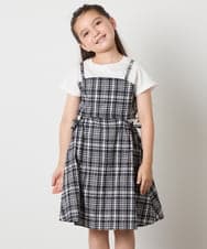 KJEHA20054 a.v.v KIDS(アー・ヴェ・ヴェ) [100-160]ドッキングスリットワンピース ブルー