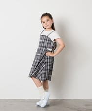 KJEHA20054 a.v.v KIDS(アー・ヴェ・ヴェ) [100-160]ドッキングスリットワンピース ブルー