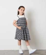 KJEHA20054 a.v.v KIDS(アー・ヴェ・ヴェ) [100-160]ドッキングスリットワンピース ブルー