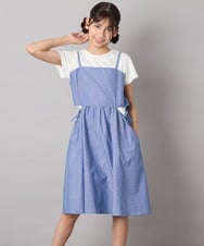 KJEHA20054 a.v.v KIDS(アー・ヴェ・ヴェ) [100-160]ドッキングスリットワンピース ブルー