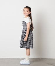 KJEHA20054 a.v.v KIDS(アー・ヴェ・ヴェ) [100-160]ドッキングスリットワンピース ブルー