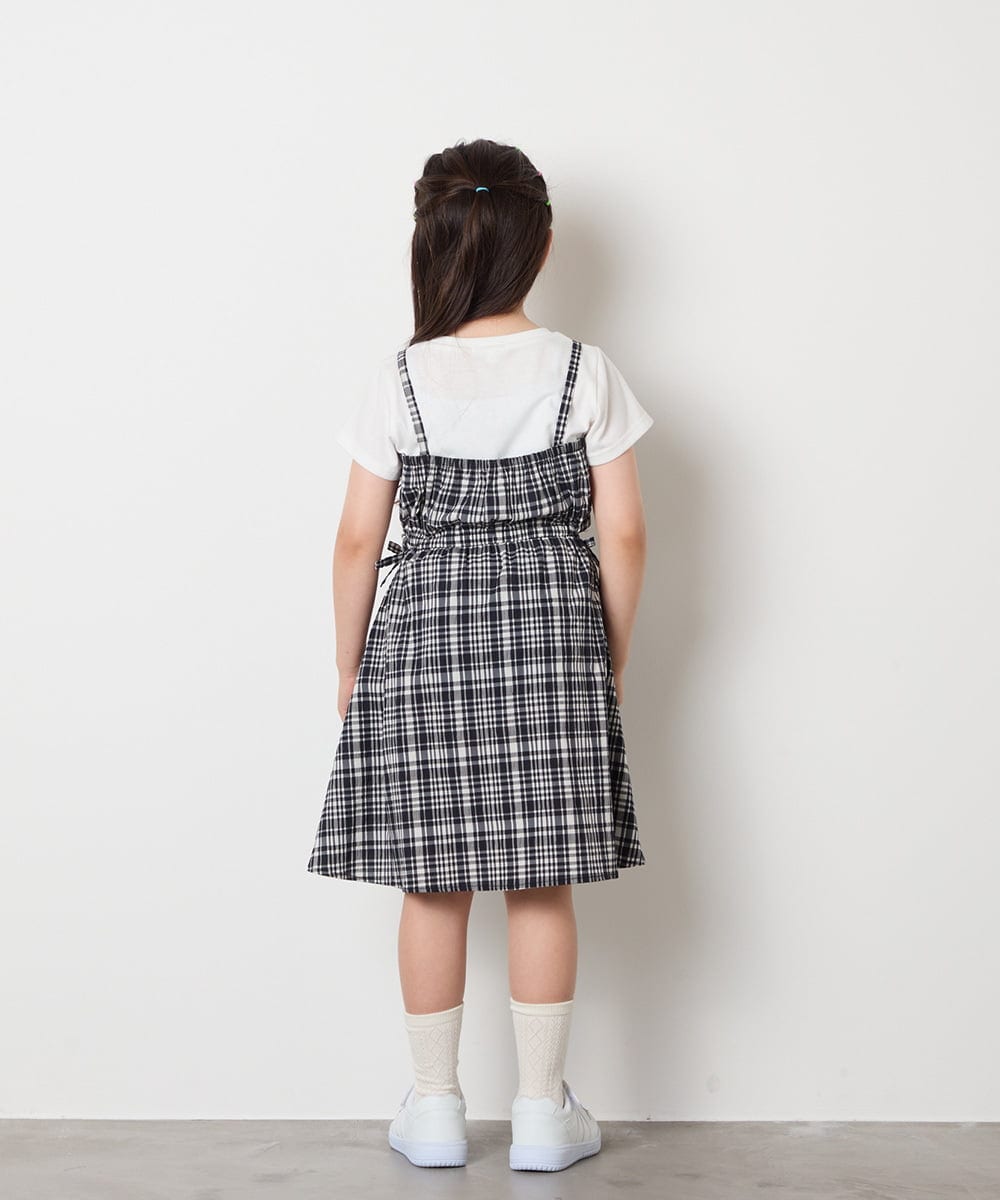 KJEHA20054 a.v.v KIDS(アー・ヴェ・ヴェ) [100-160]ドッキングスリットワンピース ブルー