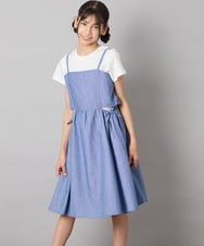 KJEHA20054 a.v.v KIDS(アー・ヴェ・ヴェ) [100-160]ドッキングスリットワンピース ブルー