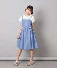 KJEHA20054 a.v.v KIDS(アー・ヴェ・ヴェ) [100-160]ドッキングスリットワンピース ブルー