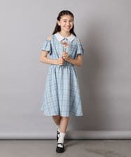 KJEHA42059 a.v.v KIDS(アー・ヴェ・ヴェ) [120-160]衿付きオフショルワンピース ラベンダー