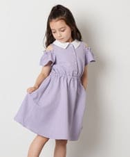 KJEHA42059 a.v.v KIDS(アー・ヴェ・ヴェ) [120-160]衿付きオフショルワンピース ラベンダー
