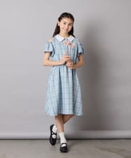 KJEHA42059 a.v.v KIDS(アー・ヴェ・ヴェ) [120-160]衿付きオフショルワンピース ラベンダー