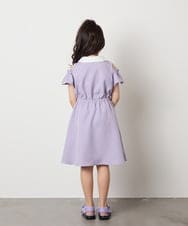 KJEHA42059 a.v.v KIDS(アー・ヴェ・ヴェ) [120-160]衿付きオフショルワンピース ラベンダー