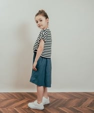 KJEHP20034 a.v.v KIDS(アー・ヴェ・ヴェ) [100-130]サイドドロストリボンワンピース ブラック