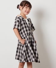 KJEHV20039 a.v.v KIDS(アー・ヴェ・ヴェ) [100-130]レイヤード風オフショルワンピース ブラック