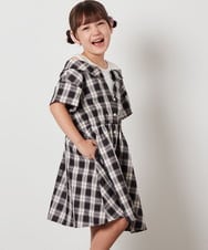 KJEHV20039 a.v.v KIDS(アー・ヴェ・ヴェ) [100-130]レイヤード風オフショルワンピース ブラック