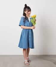 KJEHV20044 a.v.v KIDS(アー・ヴェ・ヴェ) [100-130]レイヤード風オフショルワンピース ブラック