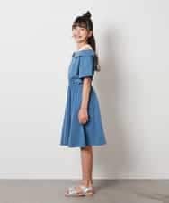 KJEHV20044 a.v.v KIDS(アー・ヴェ・ヴェ) [100-130]レイヤード風オフショルワンピース ブラック